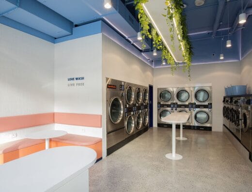 Inside the Love Wash laundromat at Mascot